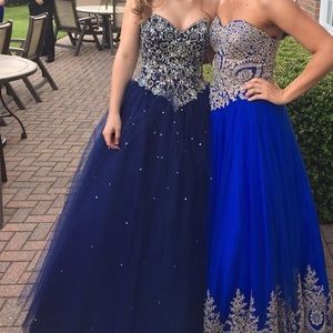 Navy blue prom dress